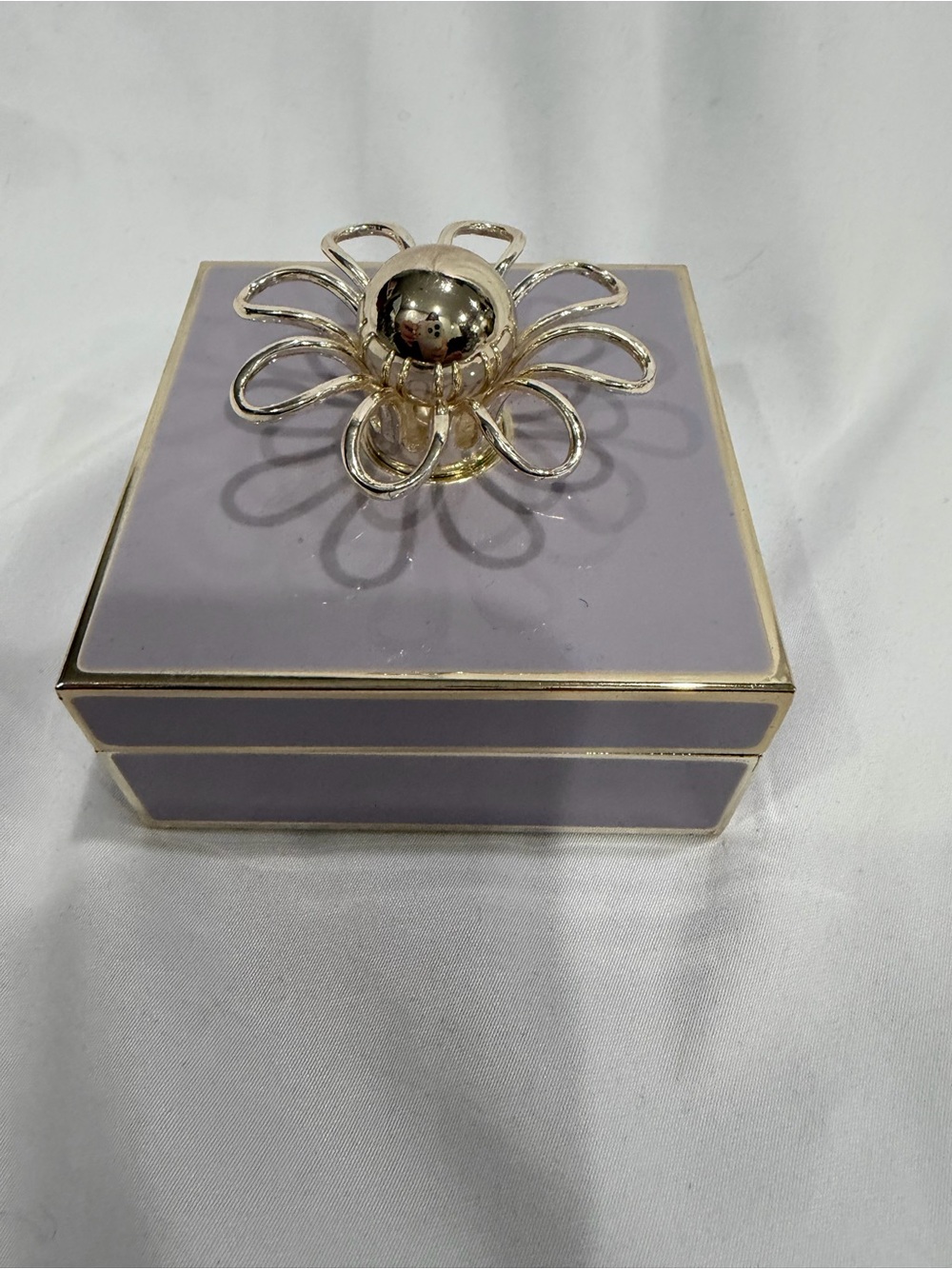 kate spade x lenox Lavender and Gold Floral Trinket Box - Picture 7 of 7